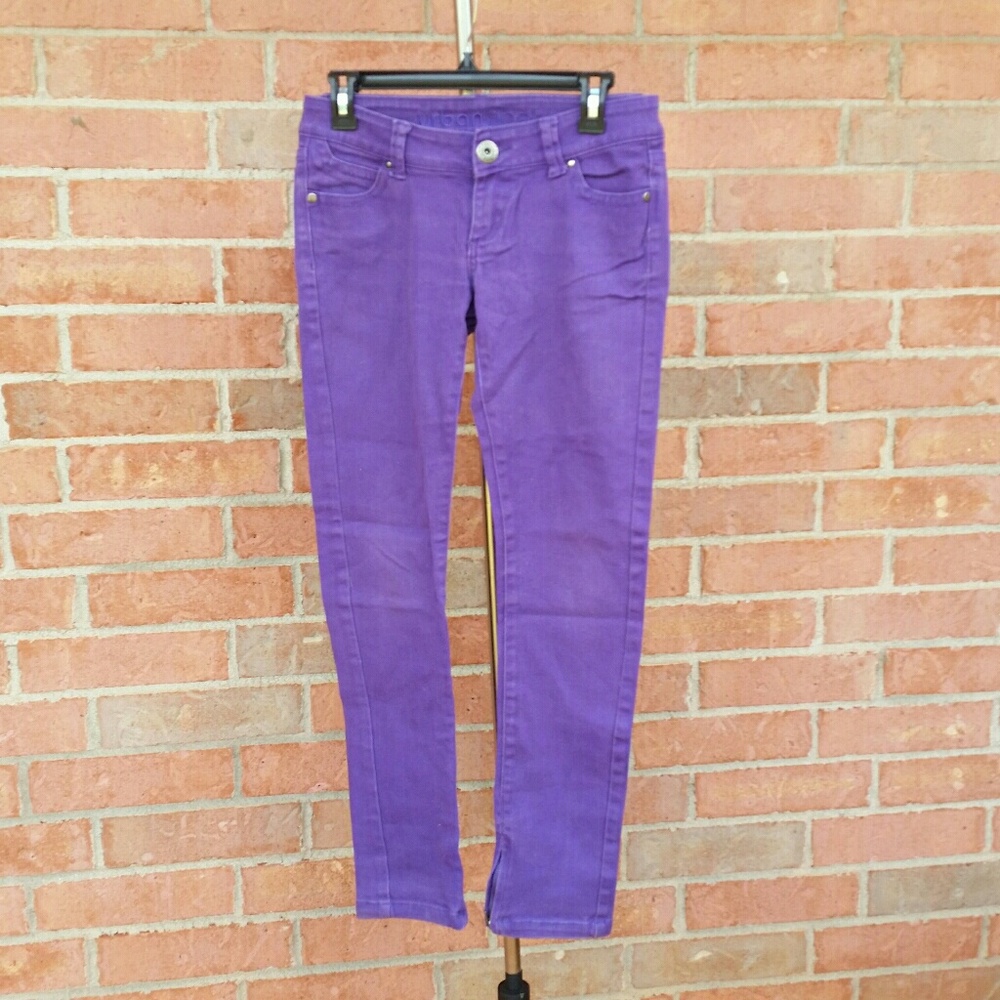 🖤 ⚡Urban Vibe purple skinny jeans low-rise waist